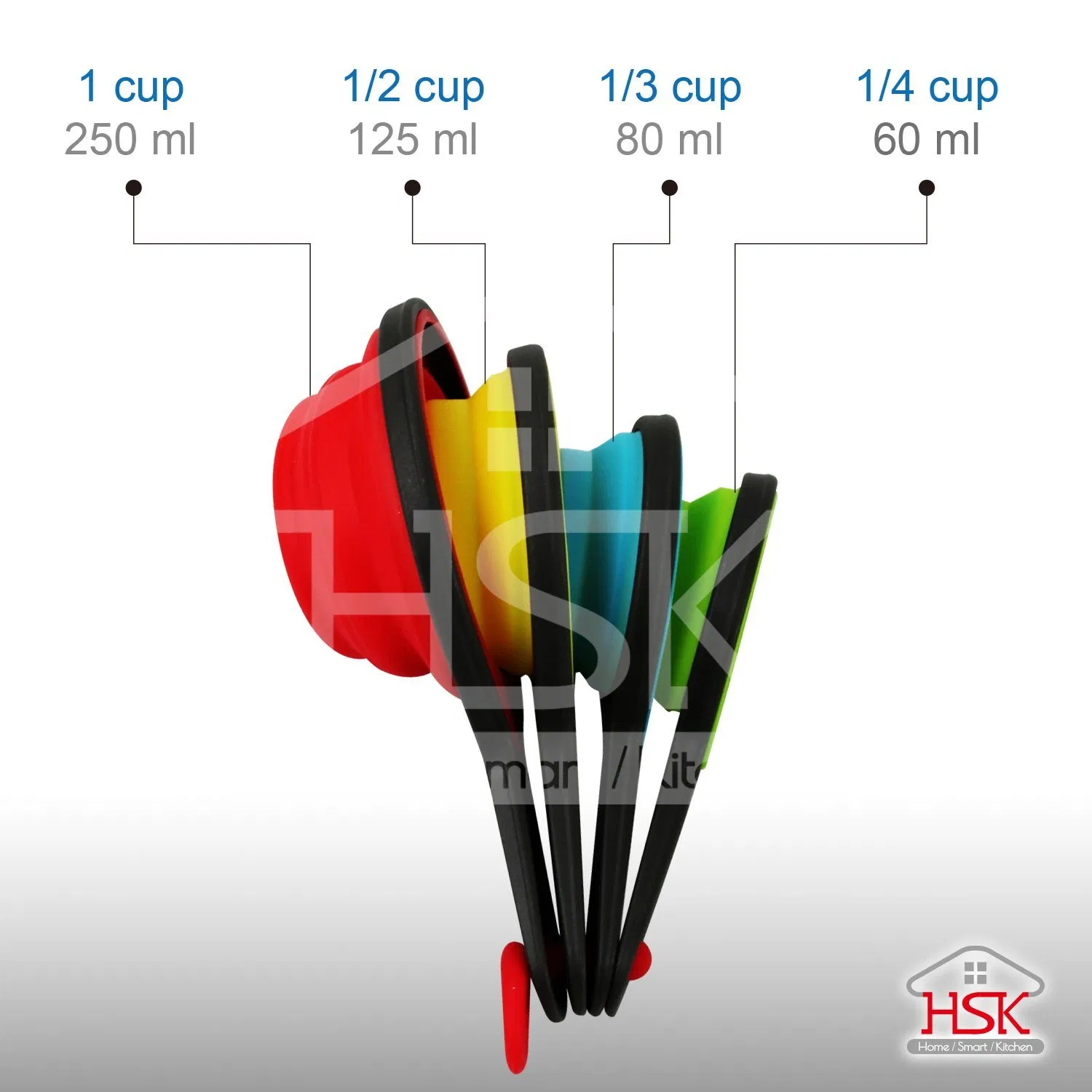 Copo medidor de ferramentas de cozinha para panelas de silicone