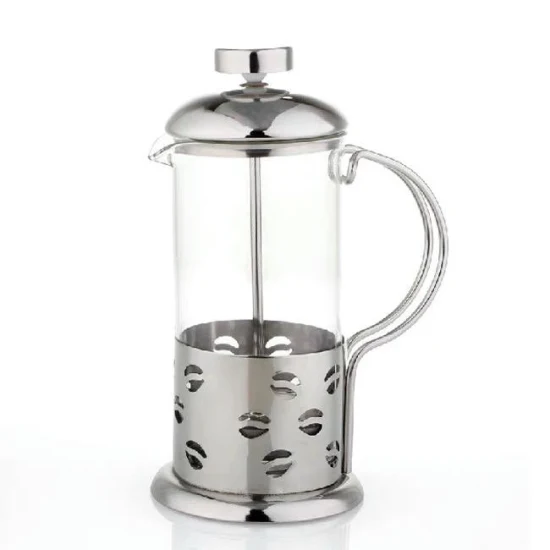 Prensa francesa para café, bule de chá, vidro e aço inoxidável, coadores para jarro de café